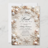 Een beetje Pearl Neutral Baby shower Kaart (Voorkant)