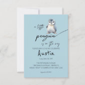 Een beetje Penguin Baby shower Kaart (Voorkant)