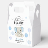 Een beetje Pinda Blue Greenery Elephant Baby showe Bedankdoosjes (Geopend)