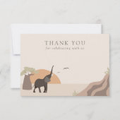 Een beetje pinda | Boho Oerwoud Safari Bedankkaart (Voorkant)