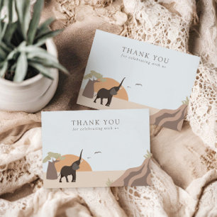 Een beetje pinda   Boho Oerwoud Safari Bedankkaart