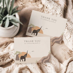 Een beetje pinda   Boho Oerwoud Safari Bedankkaart