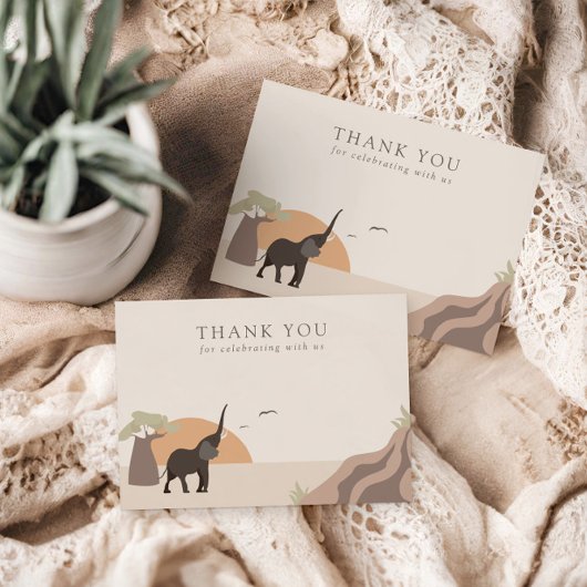 Een beetje pinda | Boho Oerwoud Safari Bedankkaart