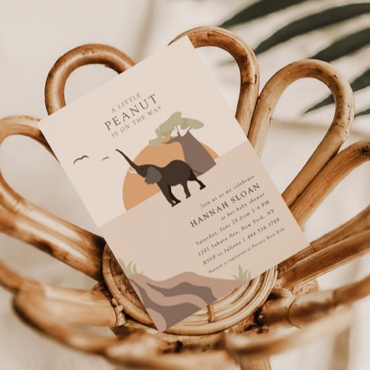 Een beetje pinda | Boho Safari Desert Baby shower Kaart