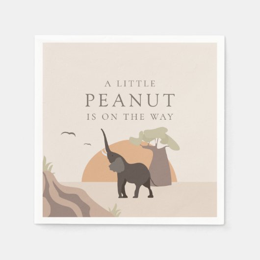 Een beetje pinda | Boho Safari Desert Baby shower Servet (Voorkant)