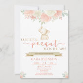 Een beetje pinda mam Baby olifant Baby shower Kaart (Voorkant)