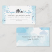 Een beetje pinda olifant jongen douche luier rafel informatiekaartje (Voorkant / Achterkant)