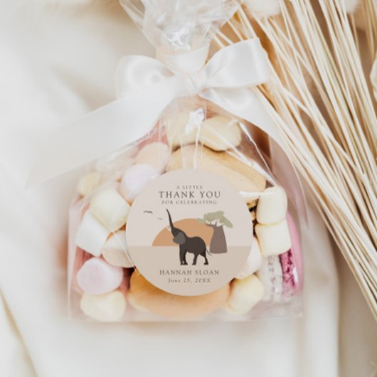 Een beetje pinda | Safari Desert Baby shower Boho Ronde Sticker