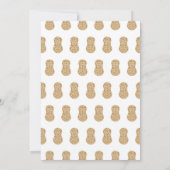 Een beetje pinda Schattigee grillige Unisex Baby s Kaart (Achterkant)