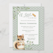 Een beetje pindadier thema Baby shower Kaart (Voorkant)