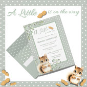 Een beetje pindadier thema Baby shower Kaart