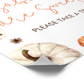 Een beetje pompoen Baby shower baby's zijn lief Poster (Hoek)