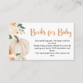Een beetje pompoen Baby shower boek aanvraag Informatiekaartje (Voorkant)