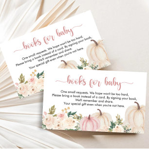 Een beetje pompoen Baby shower boek aanvraag Informatiekaartje