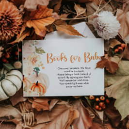 Een beetje pompoen Baby shower boek aanvraag Informatiekaartje