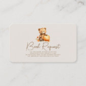 Een beetje pompoen Baby shower boek aanvraag Informatiekaartje (Voorkant)