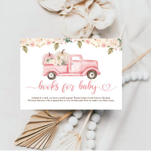 Een beetje pompoen Baby shower boeken voor Baby ti Informatiekaartje