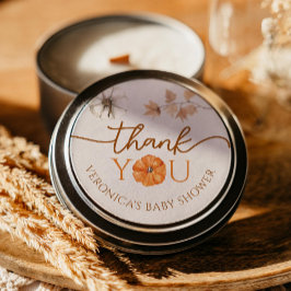 Een beetje pompoen Baby shower dank u Stickers