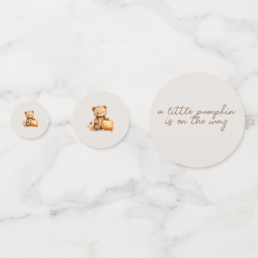 Een beetje pompoen Baby shower decoraties Confetti (Achterkanten)