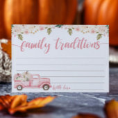 Een beetje pompoen Baby shower familietradities Informatiekaartje