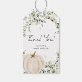 Een beetje pompoen Baby shower gunst dank je Cadeaulabel (Voorkant)