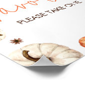 Een beetje pompoen Baby shower gunsten Poster (Hoek)