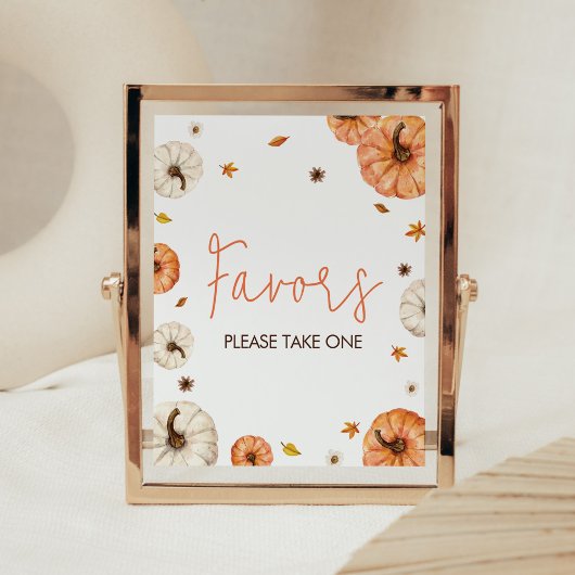 Een beetje pompoen Baby shower gunsten Poster