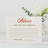 Een beetje pompoen Baby shower herfstbladeren Advieskaart (Staand voorkant)