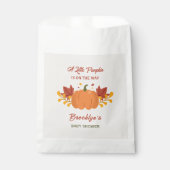 Een beetje pompoen Baby shower herfstbladeren Herf Bedankzakje (Voorkant)