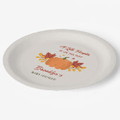 Een beetje pompoen Baby shower herfstbladeren Herf Papieren Bordje (Gekanteld)