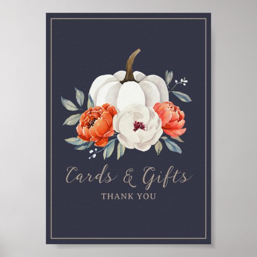 Een beetje pompoen Baby shower Kaarten en geschenk Poster (Voorkant)