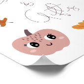 Een beetje pompoen Baby shower Kaarten en geschenk Poster (Hoek)