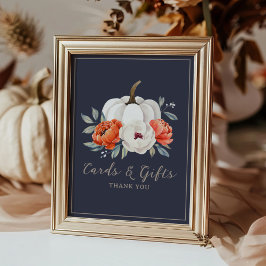 Een beetje pompoen Baby shower Kaarten en geschenk Poster