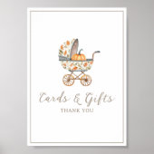 Een beetje pompoen Baby shower Kaarten en geschenk Poster (Voorkant)