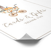 Een beetje pompoen Baby shower Kaarten en geschenk Poster (Hoek)