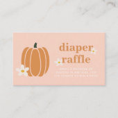 Een beetje pompoen Baby shower luier Raffle Kaarte Informatiekaartje (Voorkant)