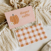 Een beetje pompoen Baby shower luier Raffle Kaarte Informatiekaartje