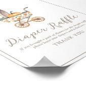 Een beetje pompoen Baby shower luier Raffle Sign Poster (Hoek)