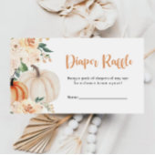 Een beetje Pompoen Baby shower Luier Raffle Ticket Informatiekaartje