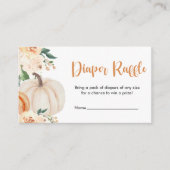 Een beetje Pompoen Baby shower Luier Raffle Ticket Informatiekaartje (Voorkant)