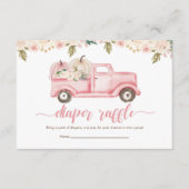 Een beetje Pompoen Baby shower Luier Raffle Ticket Informatiekaartje (Voorkant)
