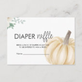 Een beetje Pompoen Baby shower Luier Raffle Ticket Informatiekaartje (Voorkant)