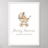 Een beetje pompoen Baby shower partij geeft de voo Poster (Voorkant)