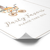 Een beetje pompoen Baby shower partij geeft de voo Poster (Hoek)