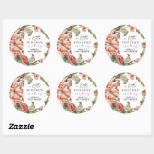 Een beetje pompoen Baby shower ronde Stickers (Vel)