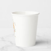 Een beetje pompoen Baby shower roze bloemig Papieren Bekers (Links)