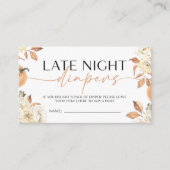 Een beetje pompoen Baby shower 's avonds laat luie Informatiekaartje (Voorkant)