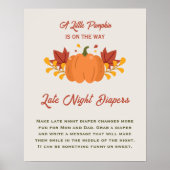 Een beetje pompoen Baby shower 's avonds laat luie Poster (Voorkant)