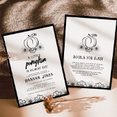 Een beetje pompoen Baby shower Skulls & Flowers Kaart