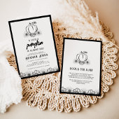 Een beetje pompoen Baby shower Skulls & Flowers Kaart